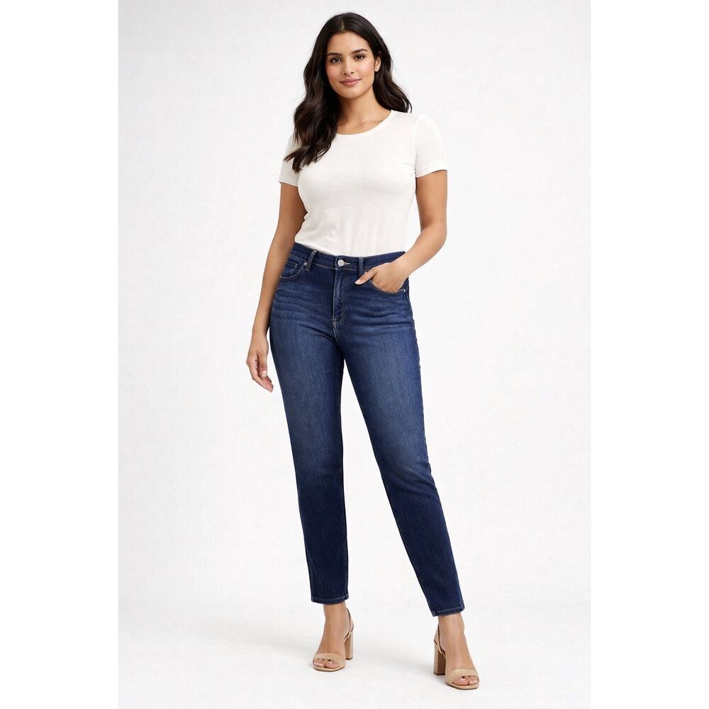 Banana Republic Slim Dark Women's 34 14 Jeans Dark wash Stretch tapered Lux Qua